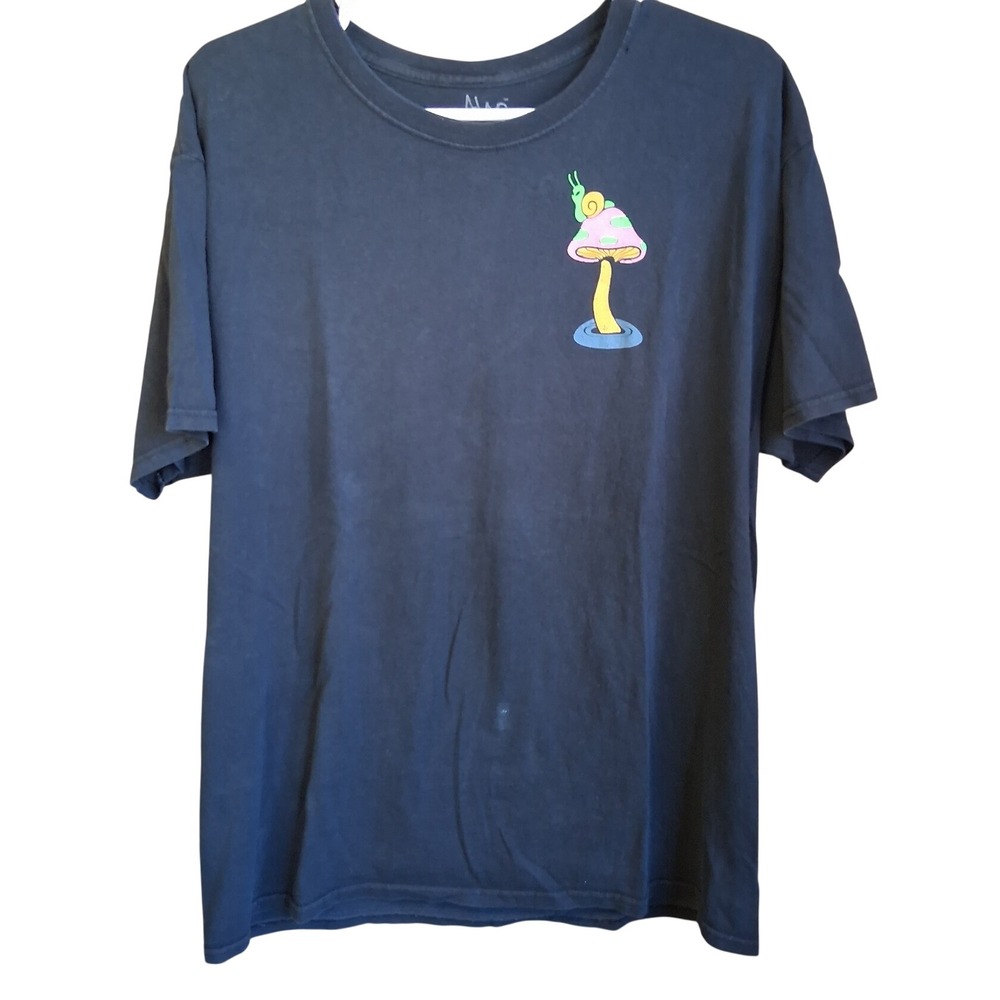 ALab Trip on This Black SS Graphic Tee Large Streetwear Distressed Zumiez GUC